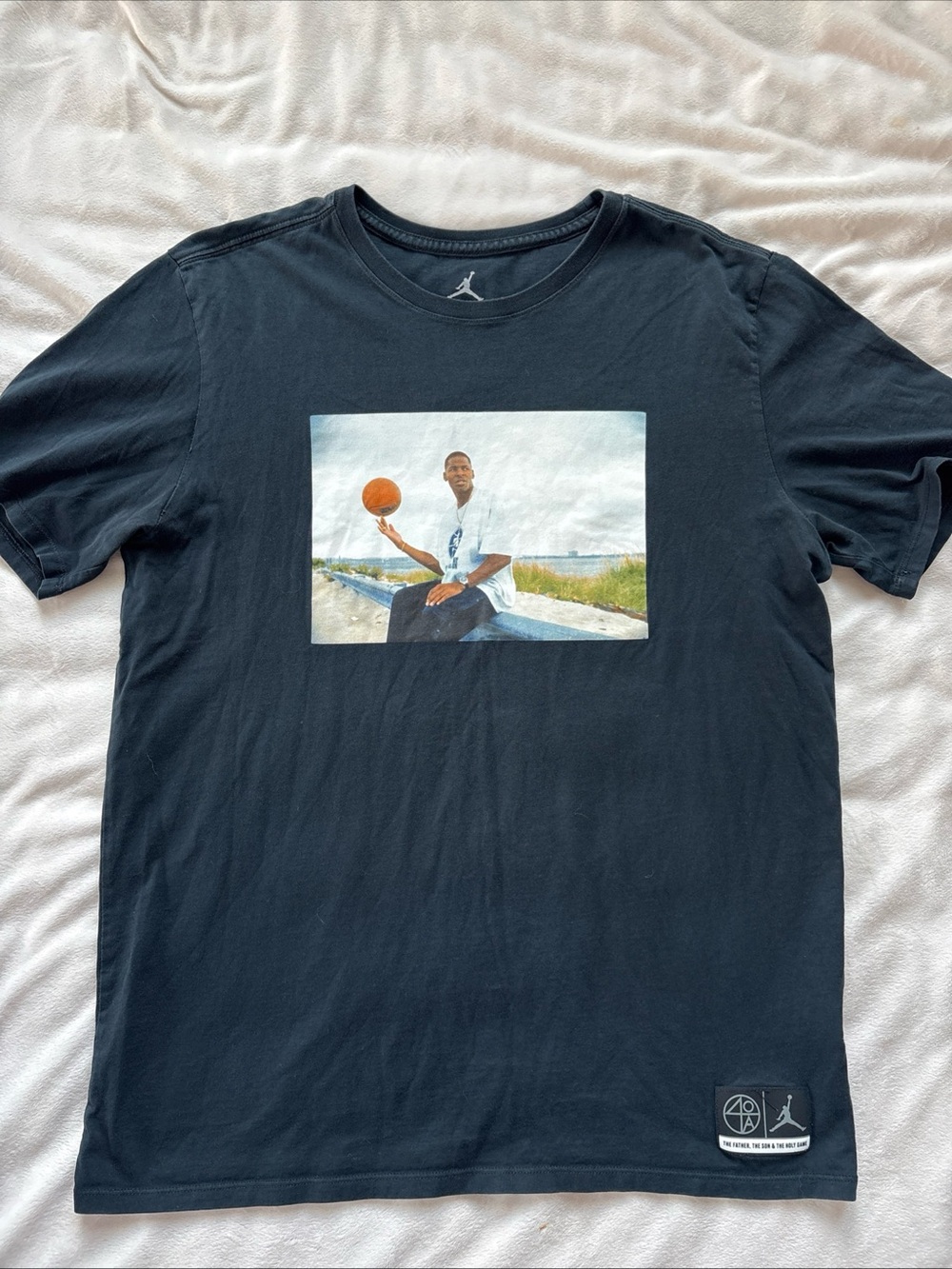 Air Jordan He Got Game Ray Allen Jesus Shuttlesworth Photo T-Shirt Black Large